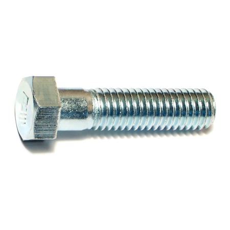Midwest Fastener Grade 2, 7/16"-14 Hex Head Cap Screw, Zinc Plated Steel, 1-3/4 in L, 50 PK 00081